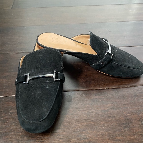 Franco Sarto Black Suede Mules - Picture 3 of 8